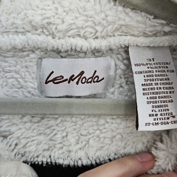 LeModa toddler fleece 3 quarter zip - Picture 3 of 5